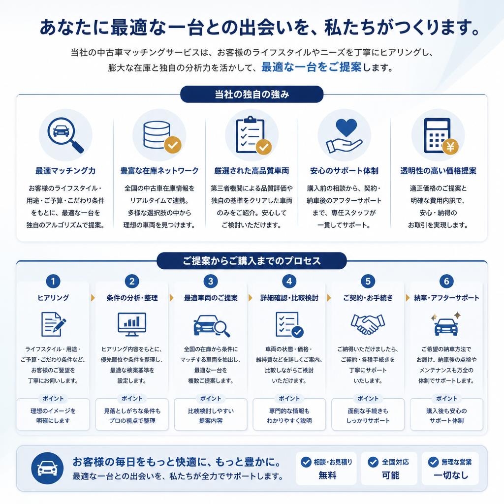 マッチングサービスの特徴