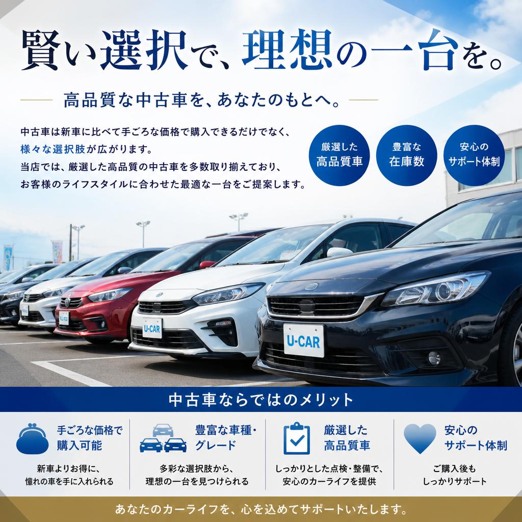 中古車購入の魅力とは？