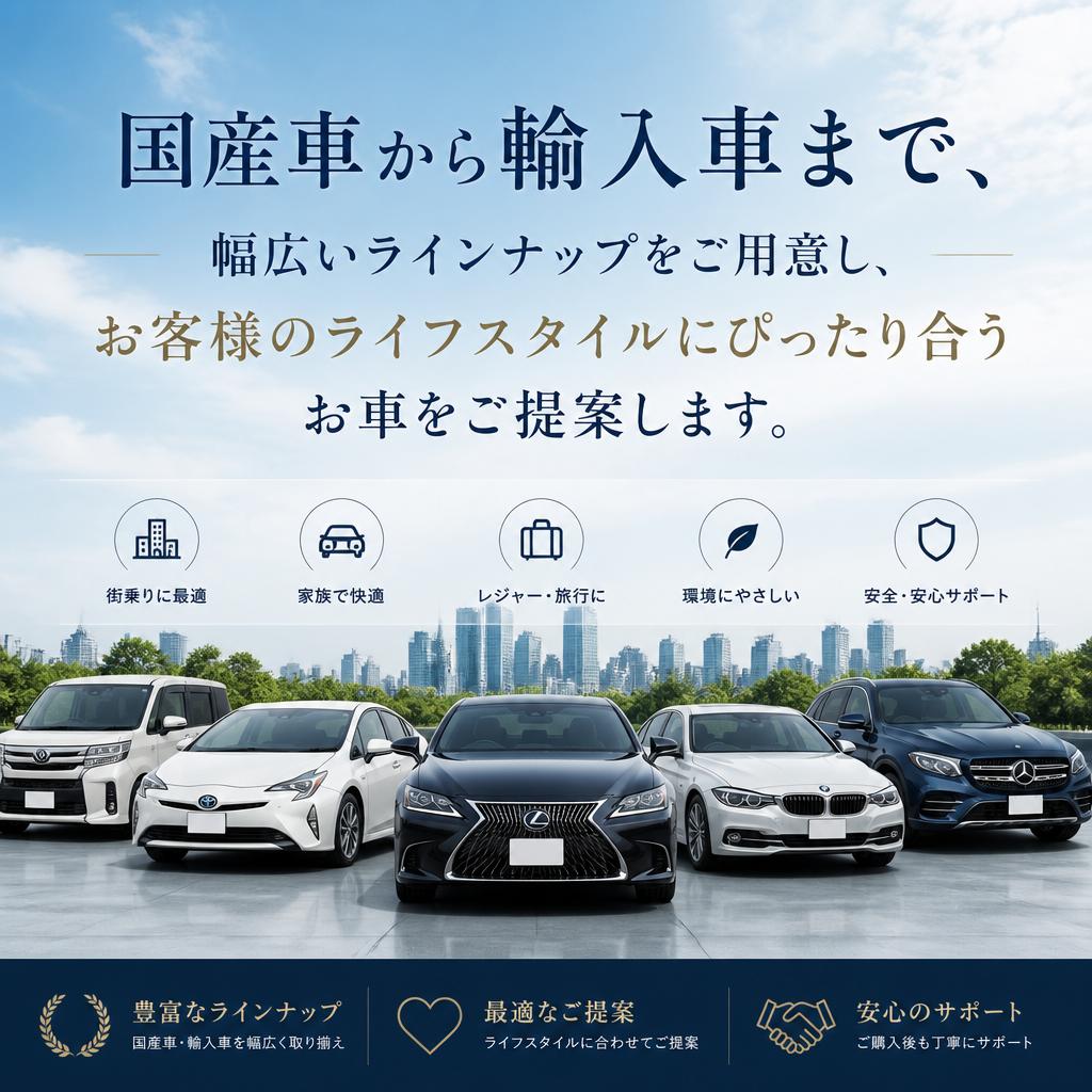セダンからSUVまで、選ぶ楽しさ