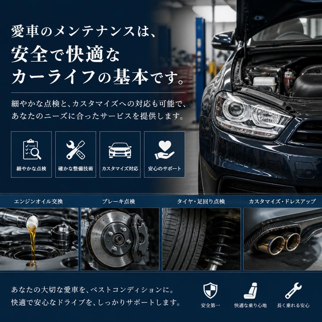 理想のカーライフを実現するためのメンテナンス
