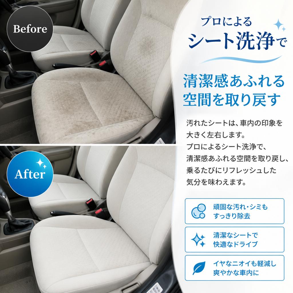 清潔で快適！シート洗浄サービス