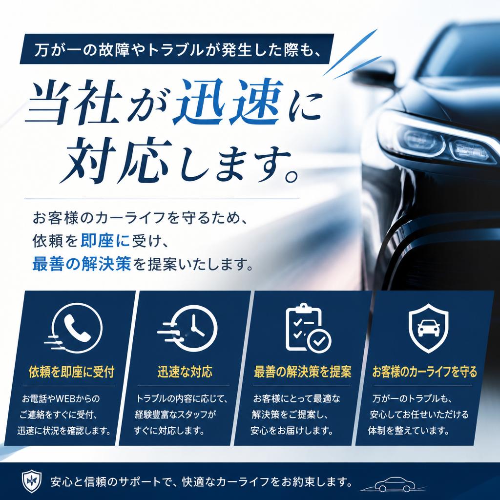 トラブルにも迅速対応