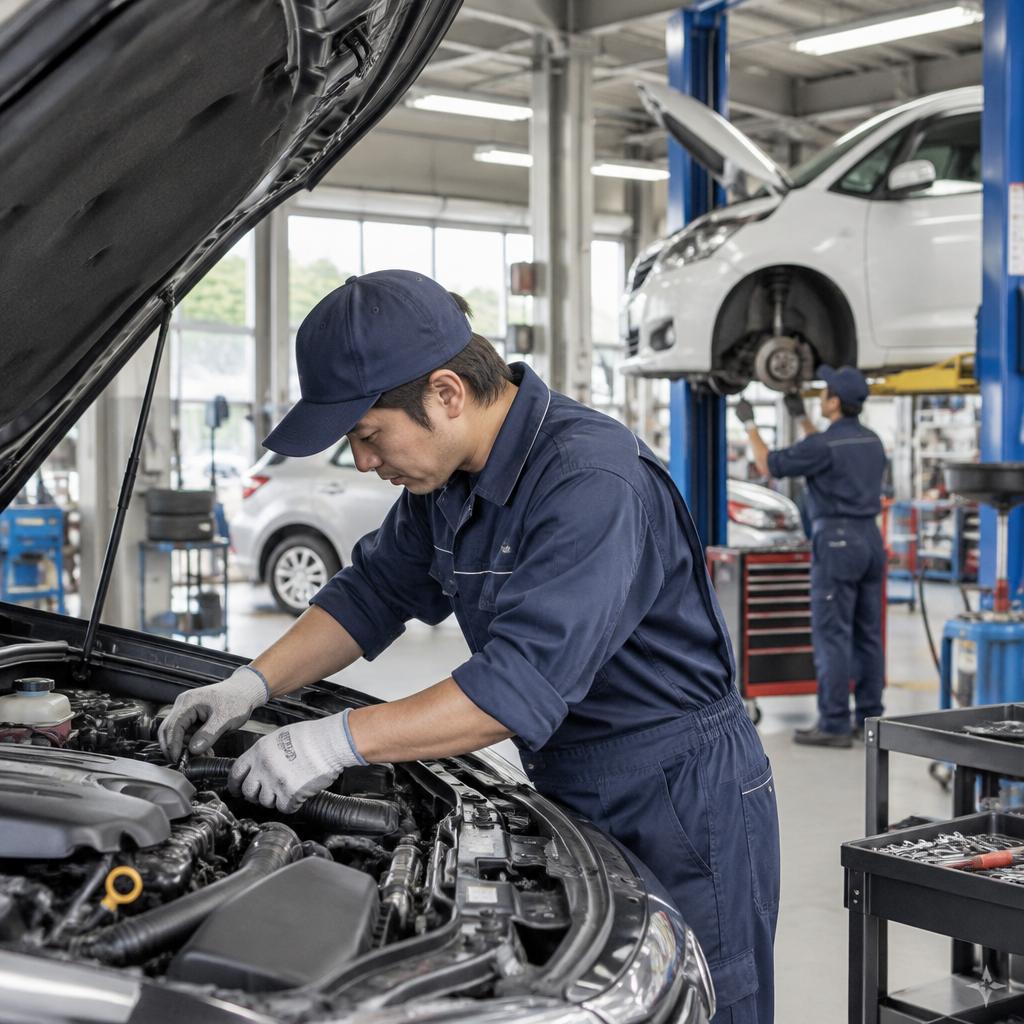 買った後も安心。車検・修理を自社工場でサポート