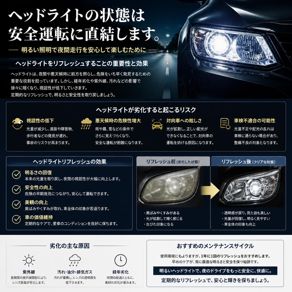 沼津でのヘッドライトリフレッシュの重要性