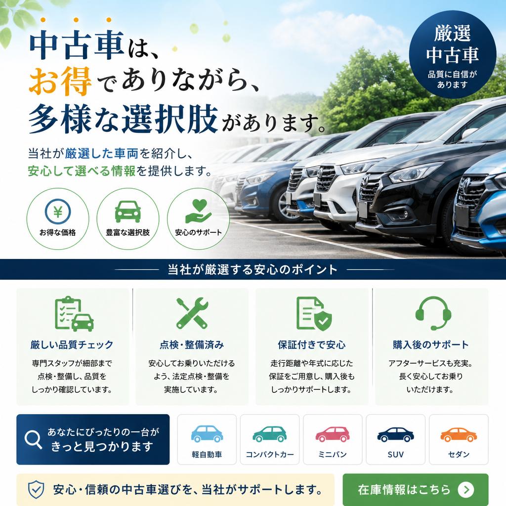 2. 中古車の魅力
