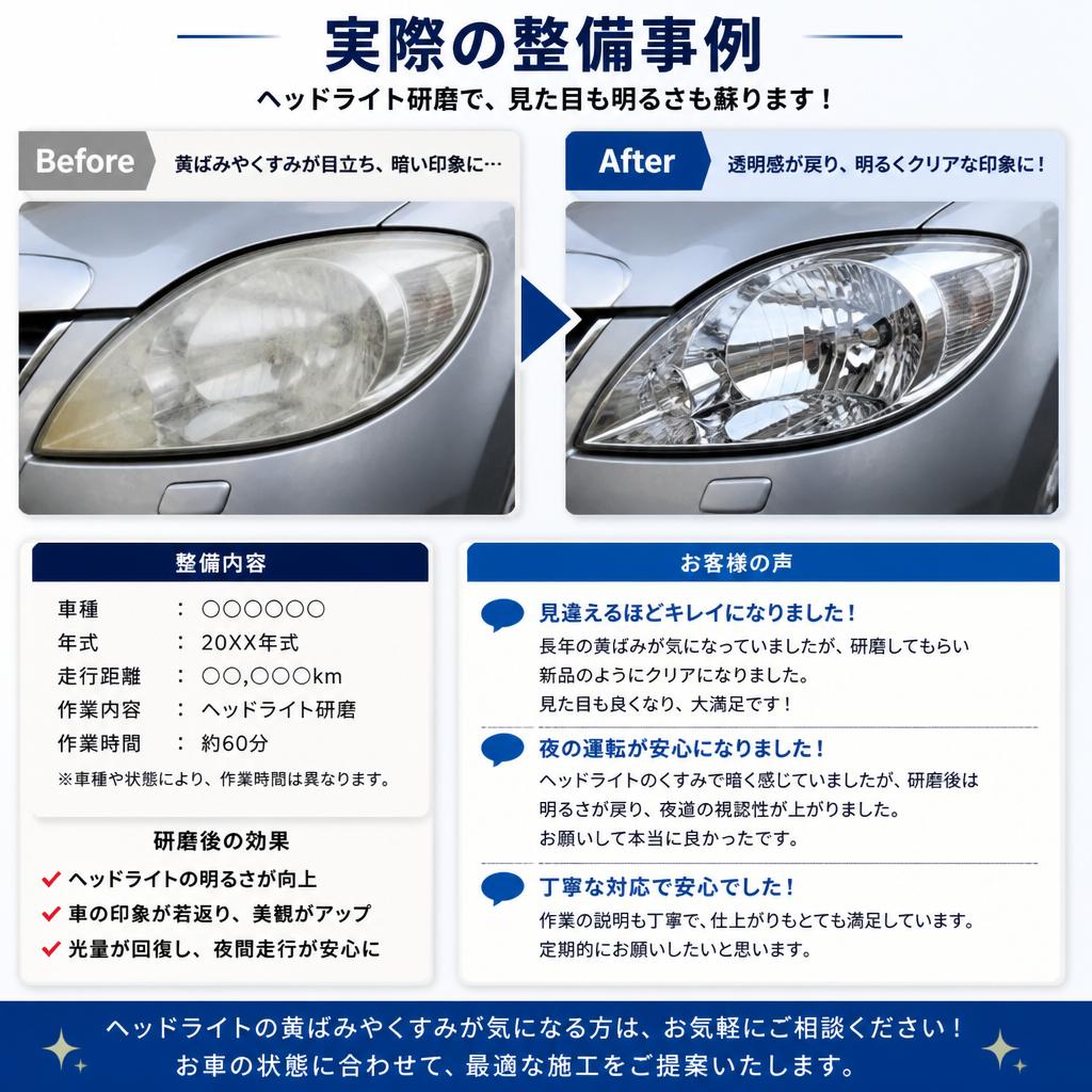 3. 実績紹介：リフレッシュされたヘッドライト