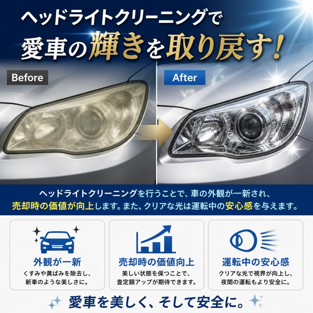 ヘッドライトクリーニングのメリットとは？