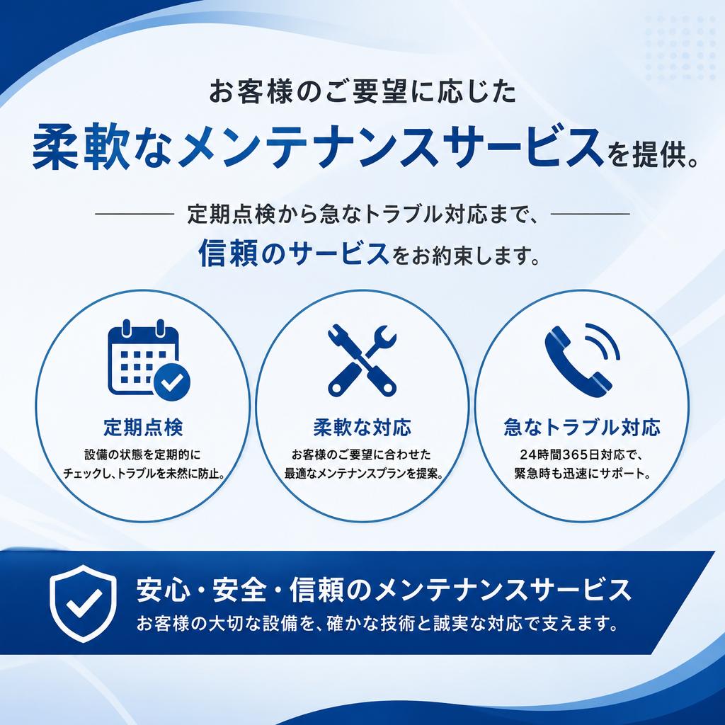 迅速なメンテナンス