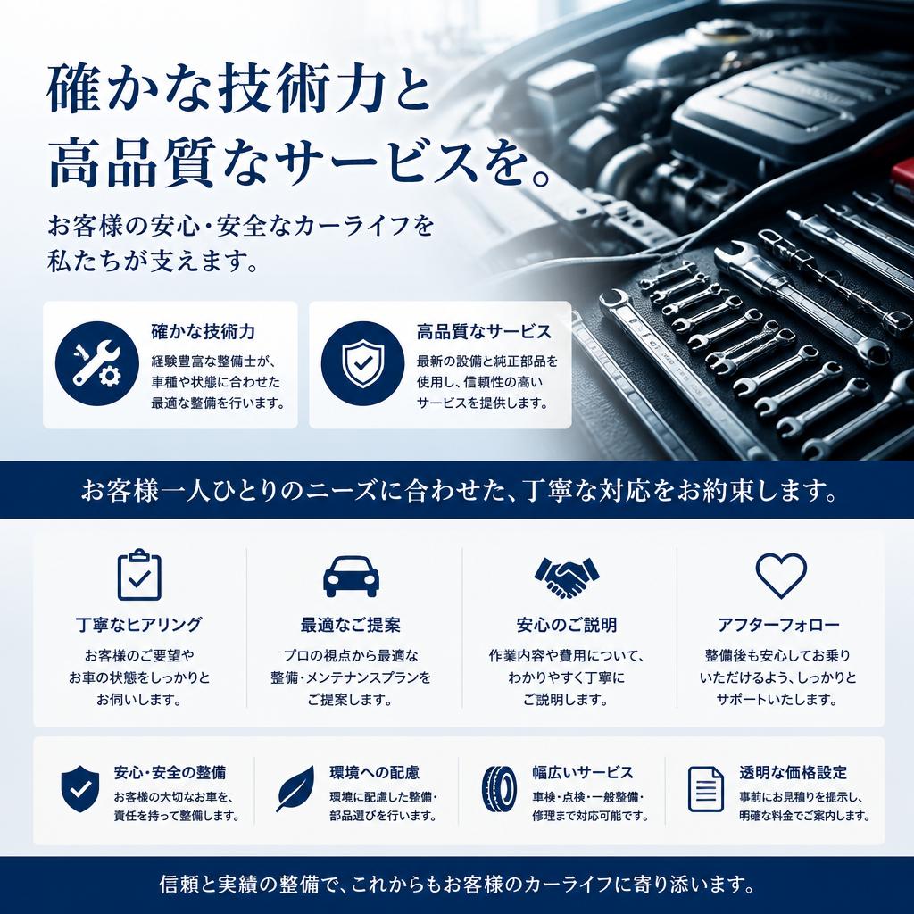 実績を持つスタッフによる安心のサービス