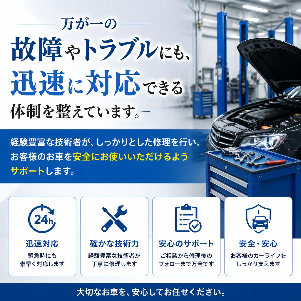故障やトラブル時の迅速な修理