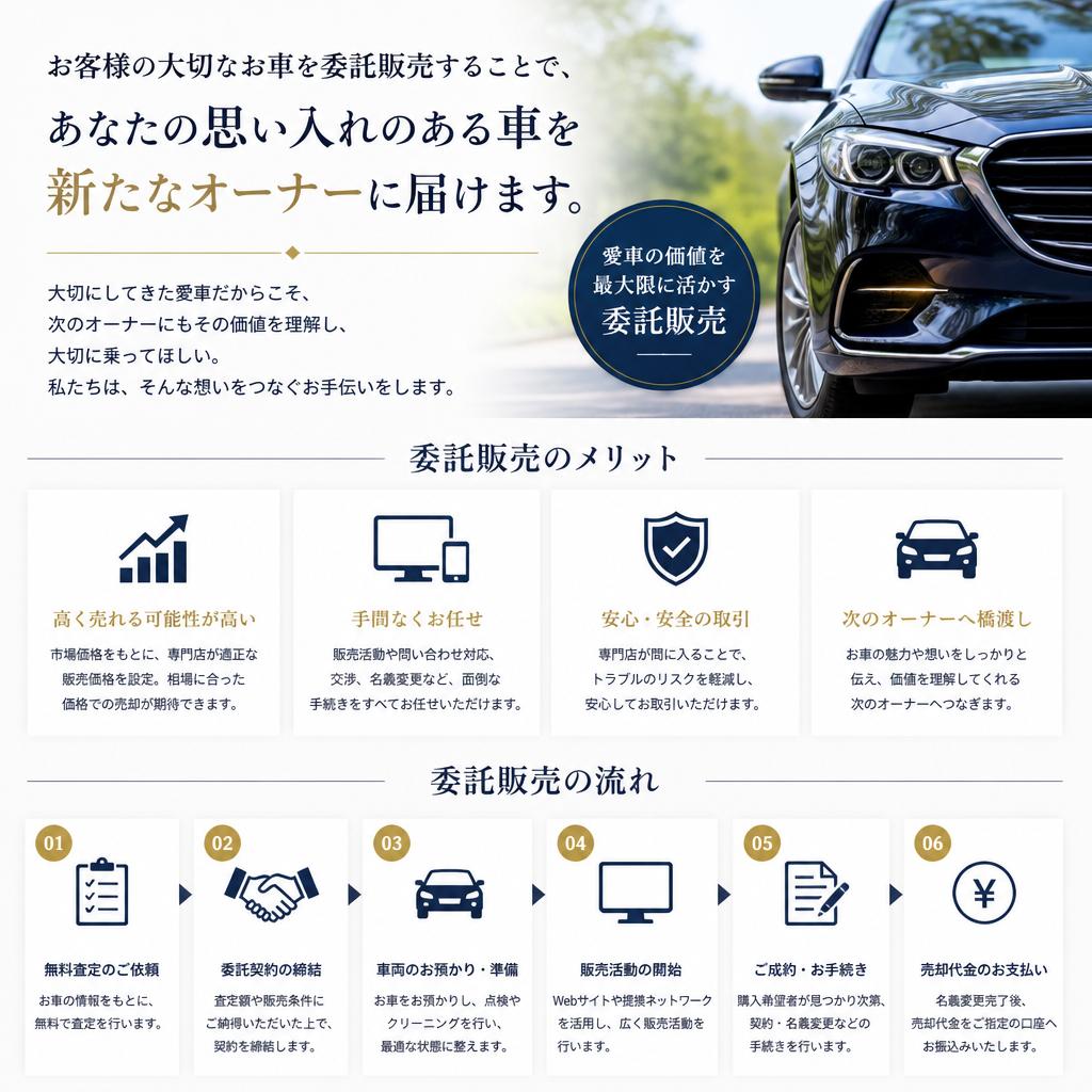 委託販売で夢の車を手に入れる