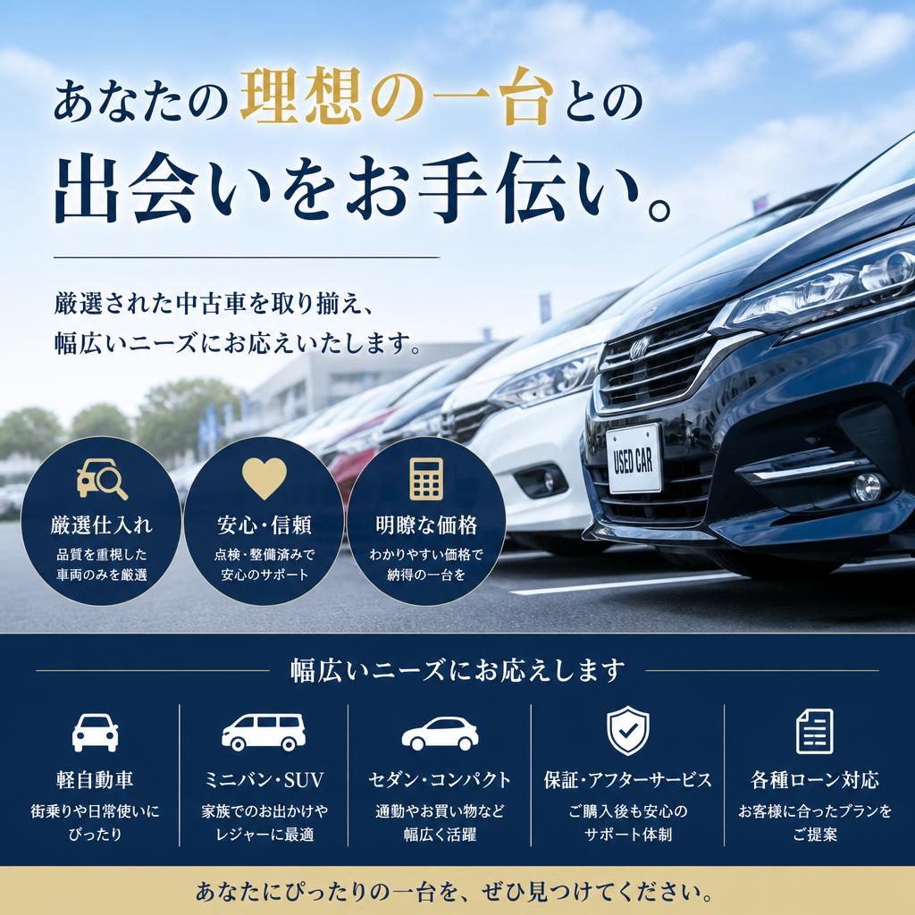 中古車販売のご案内