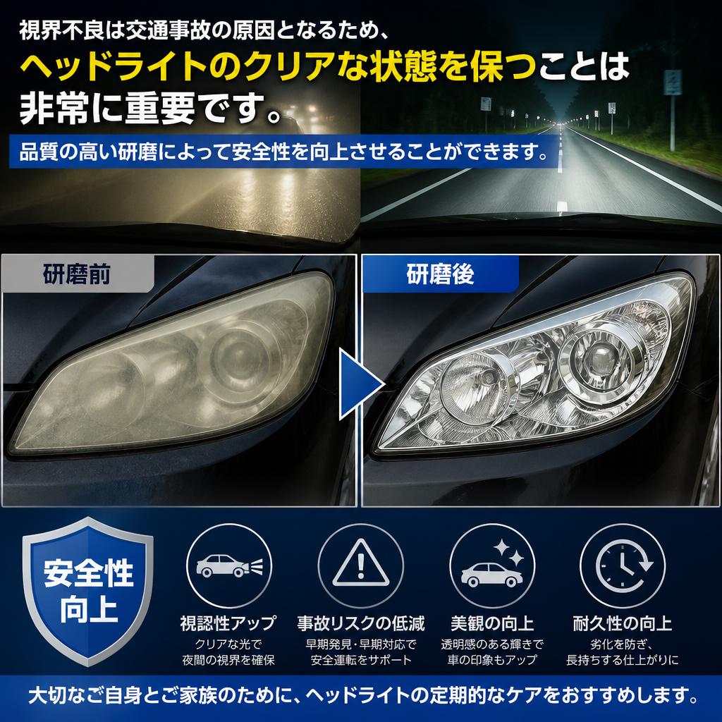 安全運転を支えるヘッドライト