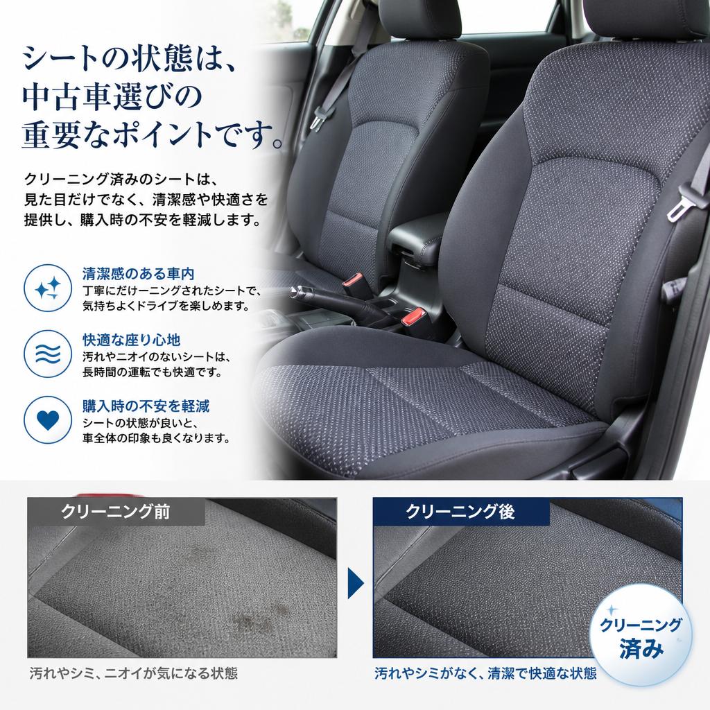 中古車購入でのシートクリーニングの重要性